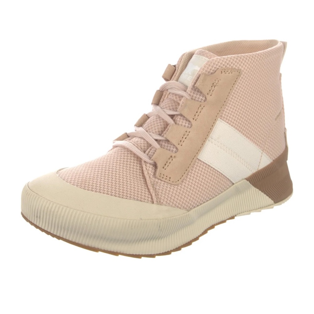 Women's Beige High-Top Sneakers